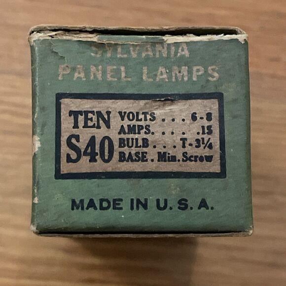 Sylvania S40 Vintage Radio Panel Lamps Bulbs USA HAM - Picture 3 of 11